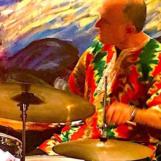 Mitch Germansky playing drums